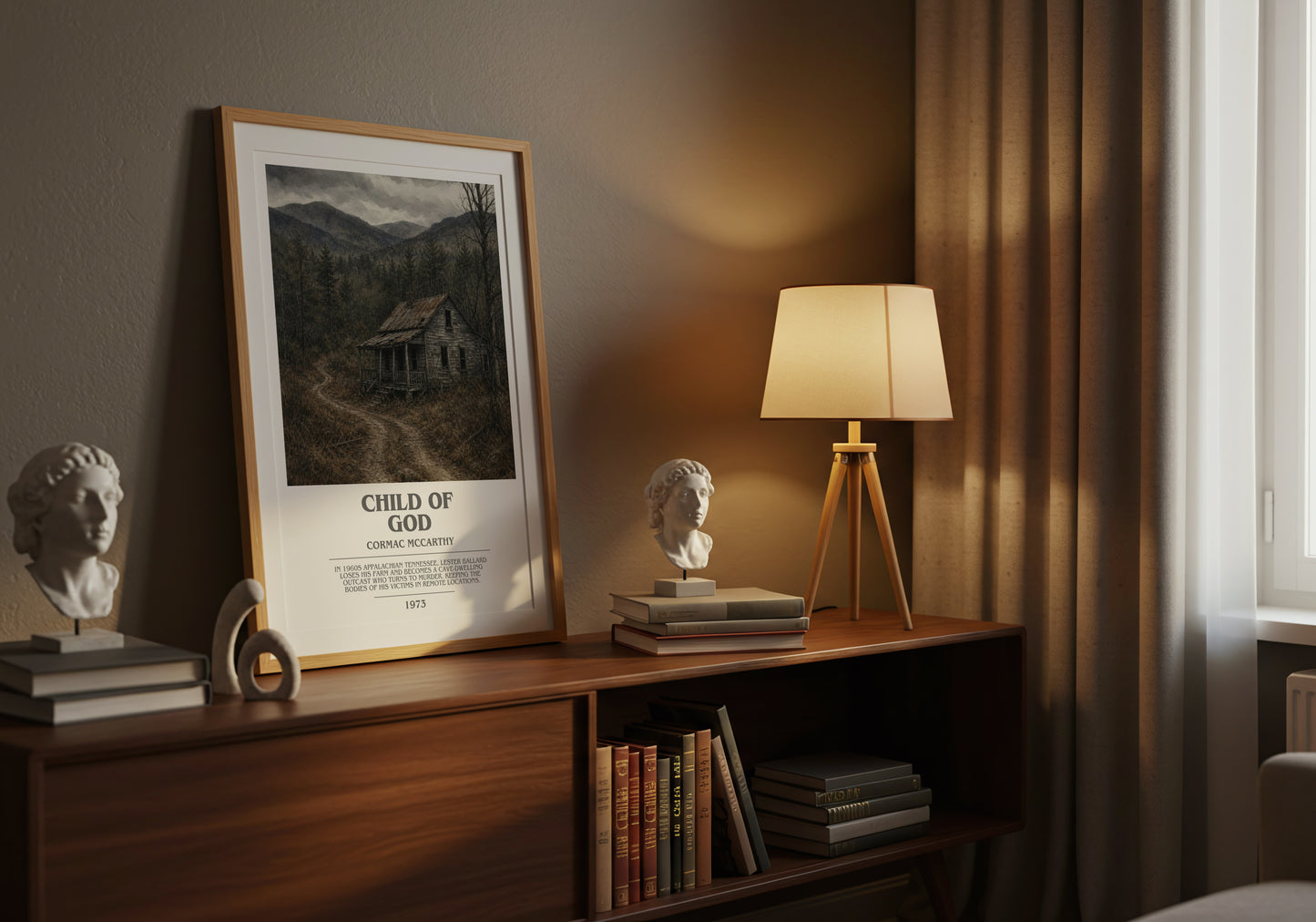 Child Of God bookish book poster framed on wall – literary fiction wall art