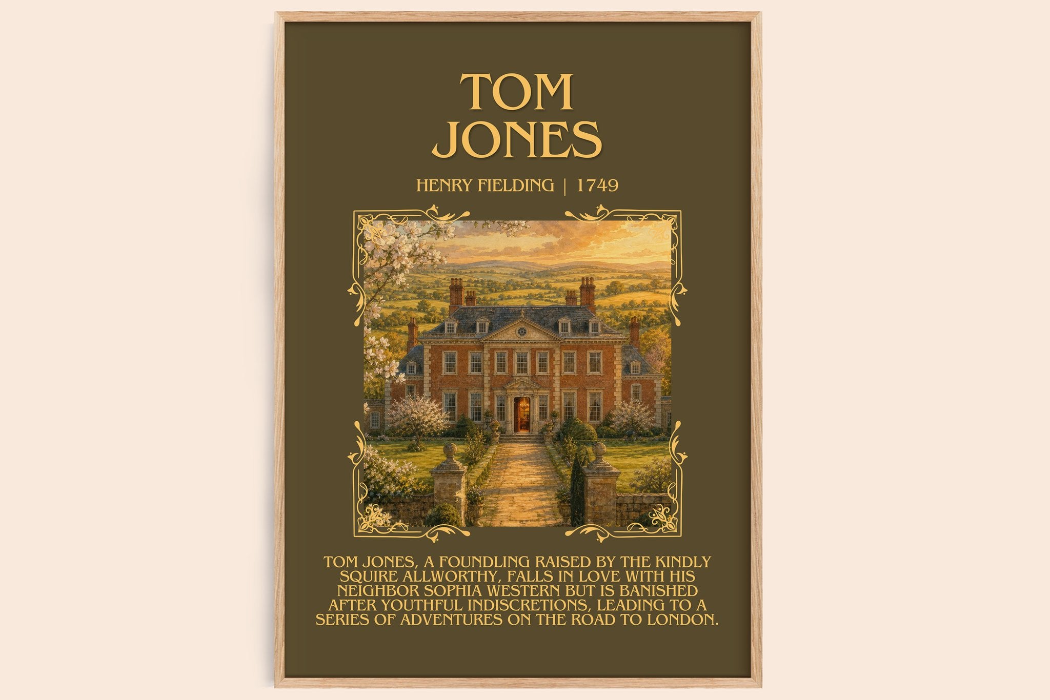 Tom Jones Minimalist Book Poster by Henry Fielding