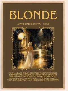 Blonde Minimalist Book Poster by Joyce Carol Oates – book poster