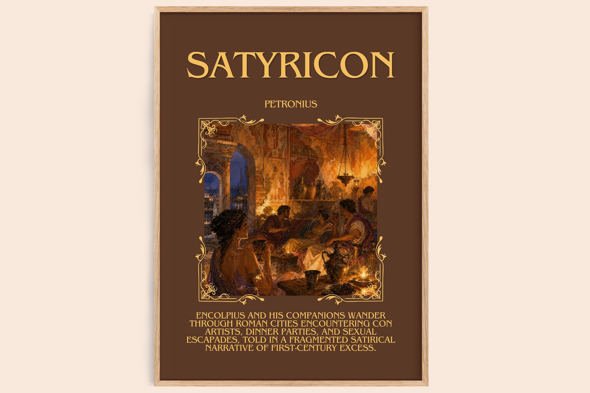 Satyricon Minimalist Book Poster by Petronius