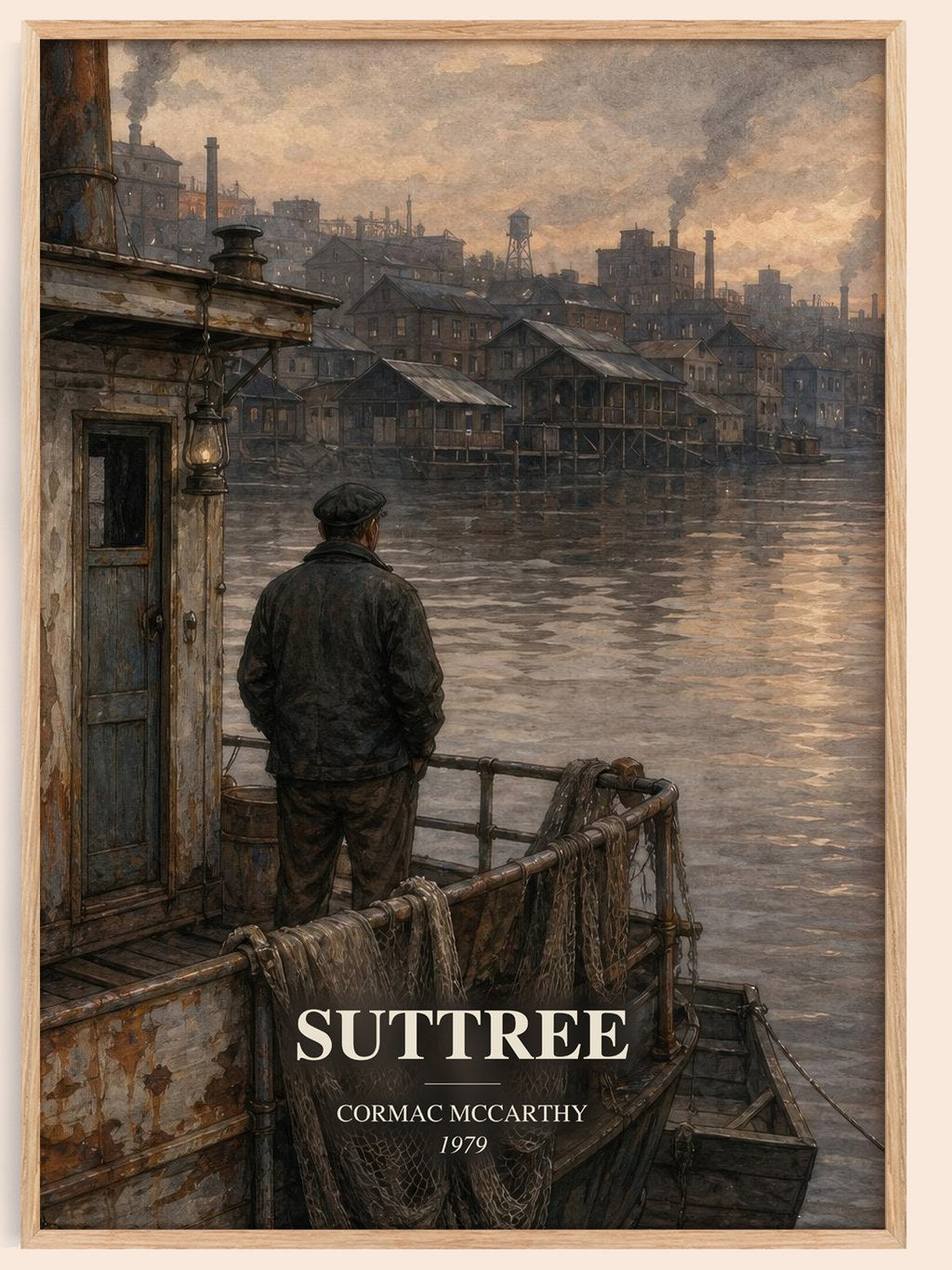 Suttree watercolour book poster by Cormac Mccarthy – framed literary art print