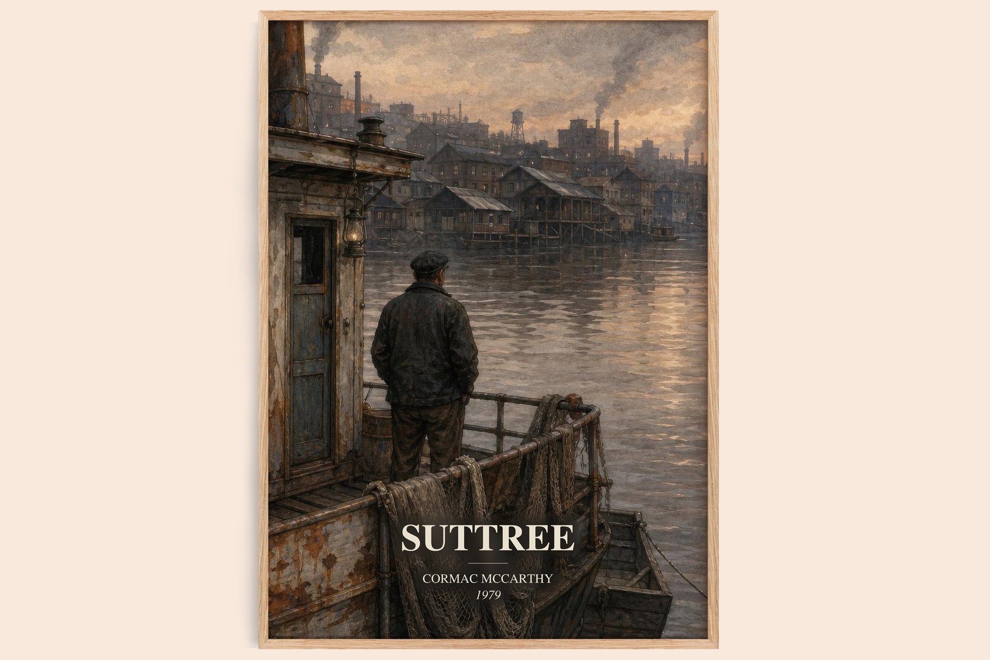 Suttree watercolour book poster by Cormac Mccarthy – framed literary art print