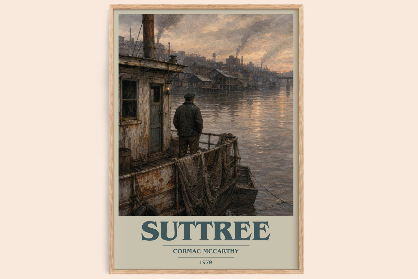 Suttree book cover book poster by Cormac Mccarthy – framed literary art print