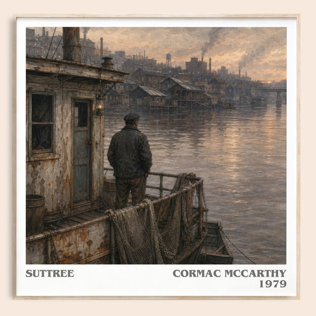 Suttree Literary Art Print by Cormac Mccarthy
