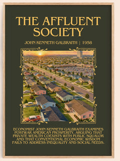 The Affluent Society Minimalist Book Poster by John Kenneth Galbraith – book poster