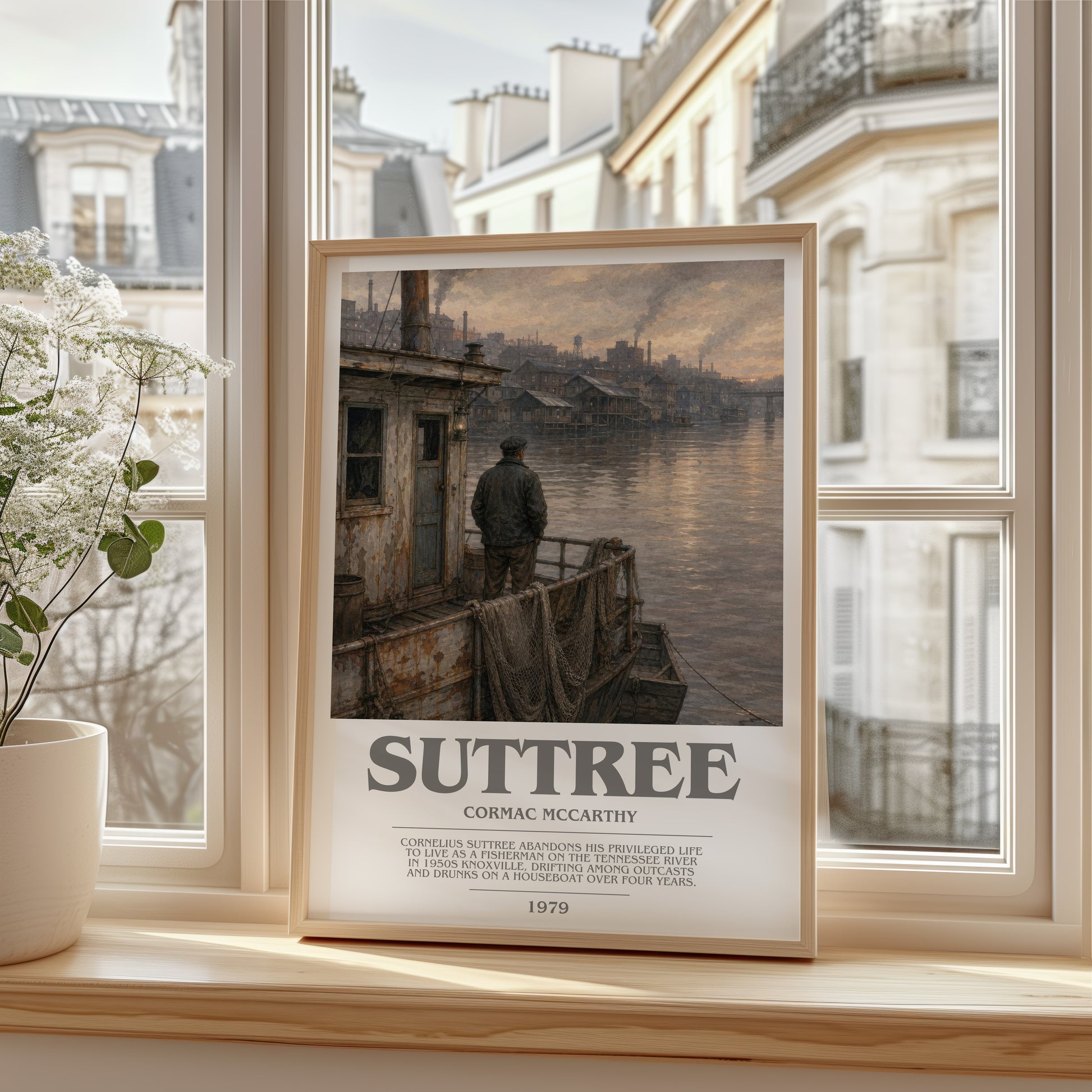 Suttree bookish poster colour and style options – Cormac Mccarthy book art