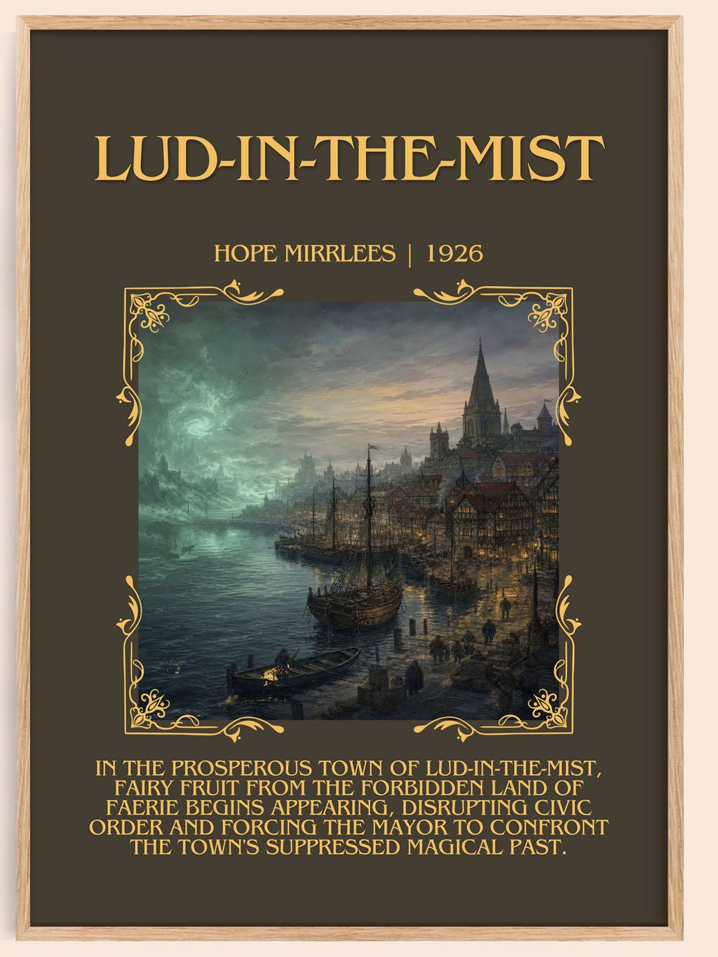 Lud-in-the-Mist Minimalist Book Poster by Hope Mirrlees – book poster