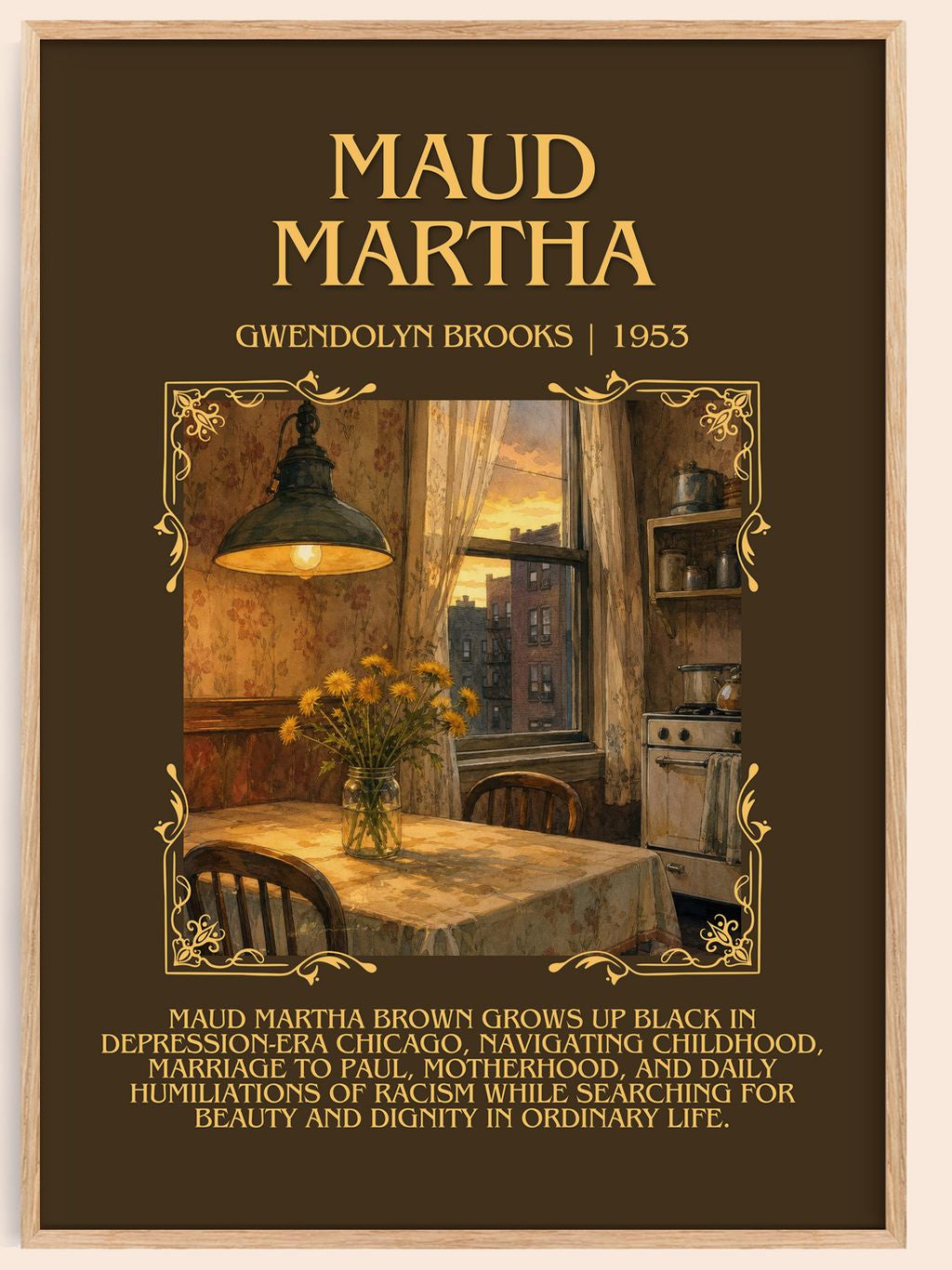 Maud Martha Minimalist Book Poster by Gwendolyn Brooks – book poster