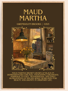 Maud Martha Minimalist Book Poster by Gwendolyn Brooks – book poster