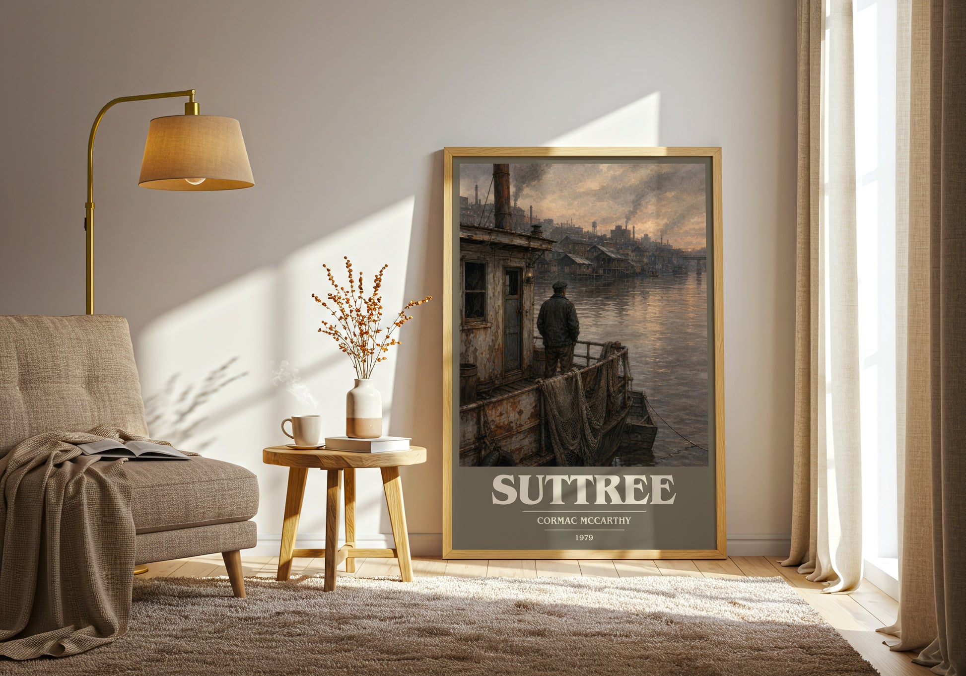 Suttree book cover print on bookshelf – Cormac Mccarthy fan gift