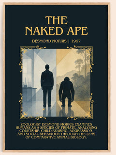The Naked Ape Minimalist Book Poster by Desmond Morris – book poster