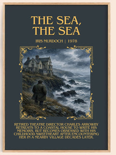 The Sea, The Sea Minimalist Book Poster by Iris Murdoch – book poster