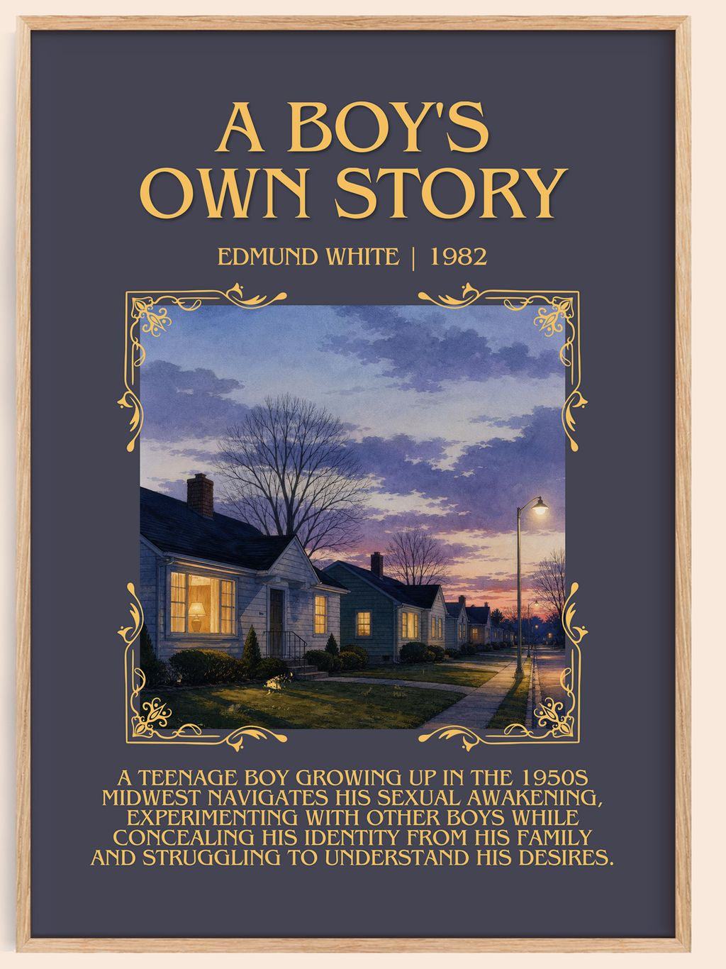 A Boy's Own Story Minimalist Book Poster by Edmund White – book poster