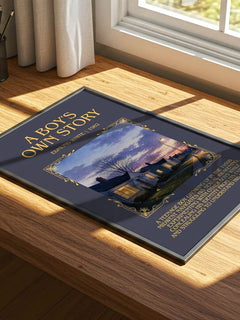 A Boy's Own Story Minimalist Book Poster by Edmund White – print on a sunlit desk