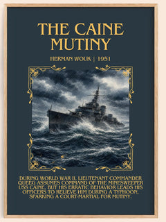 The Caine Mutiny Minimalist Book Poster by Herman Wouk – book poster