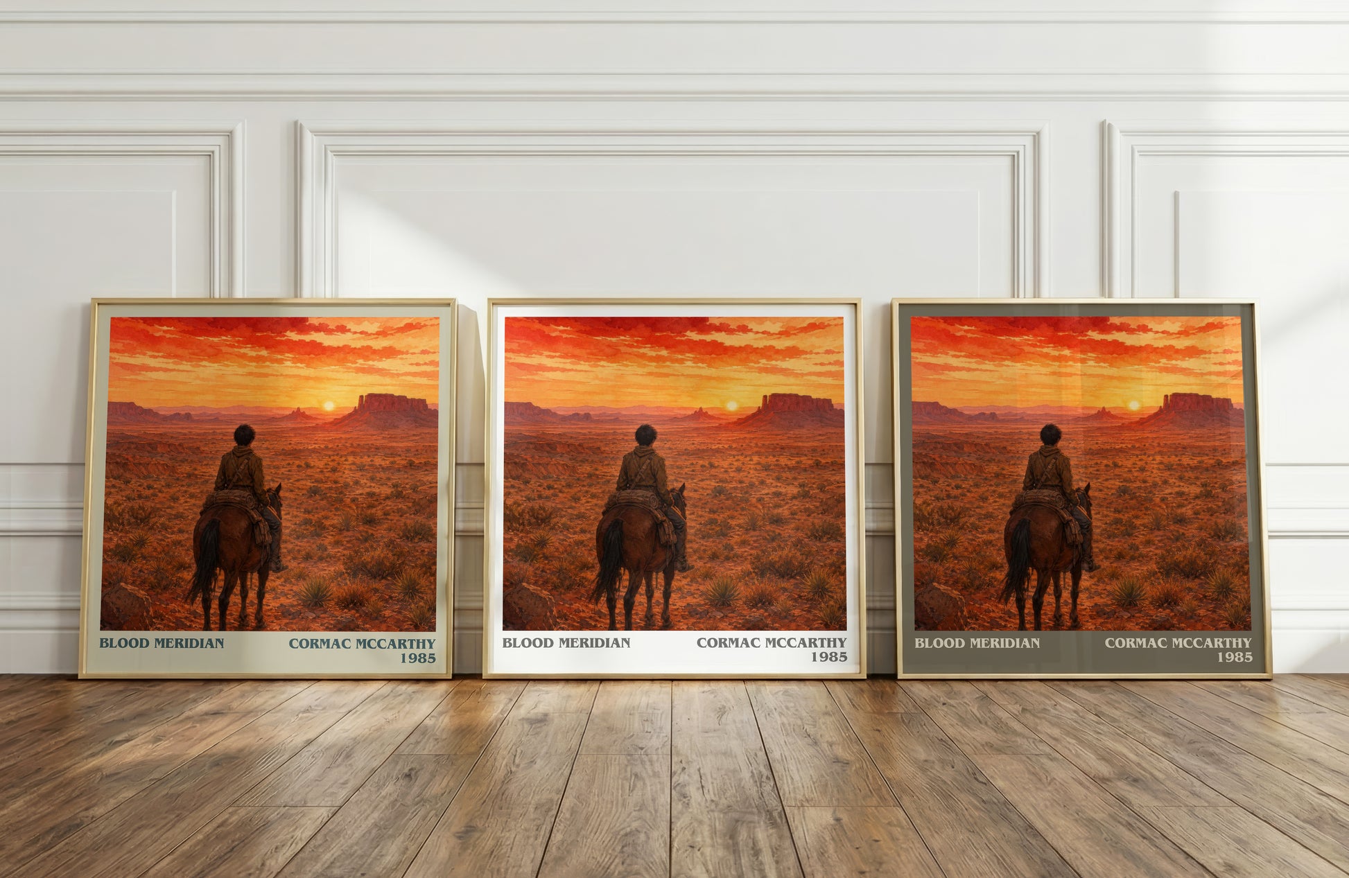 Blood Meridian literary art print colour and style options – Cormac Mccarthy book art