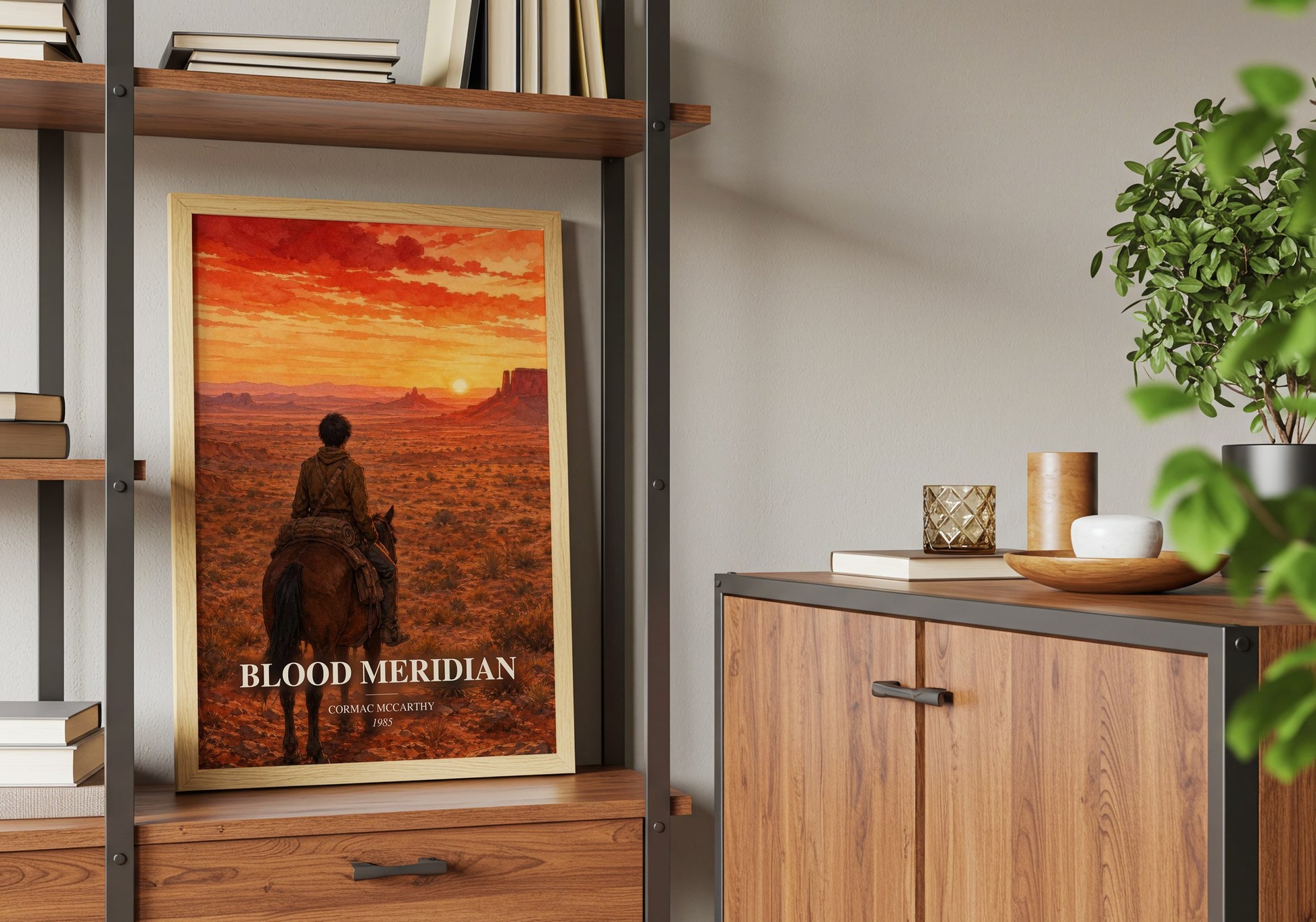 Blood Meridian book watercolour illustration paper finish options – matte satin gloss