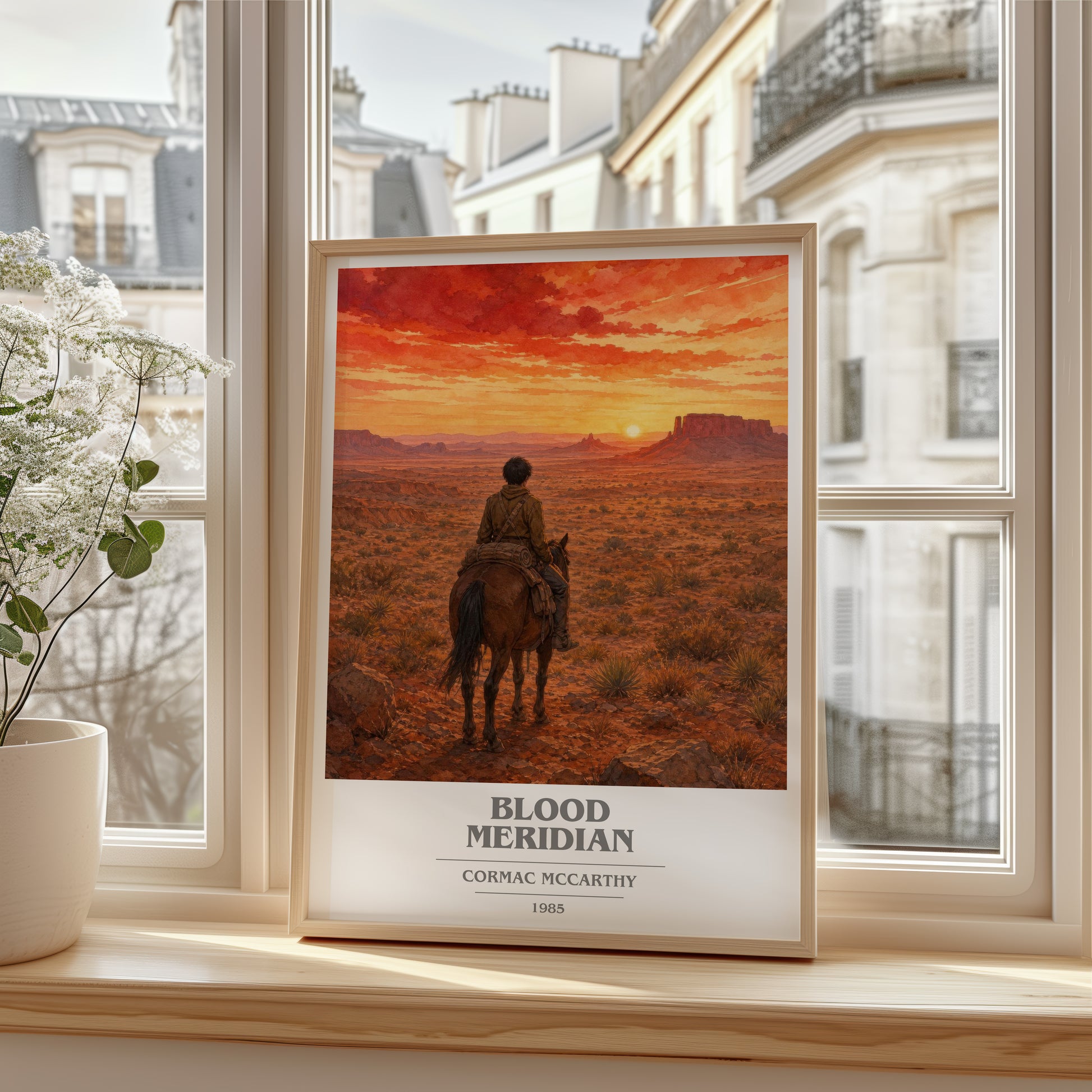 Blood Meridian book cover poster colour and style options – Cormac Mccarthy book art