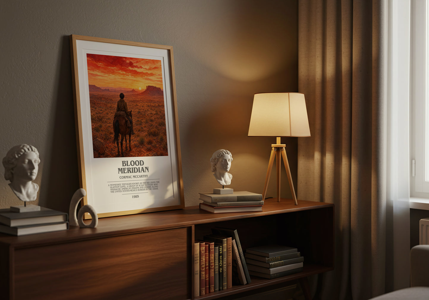 Blood Meridian bookish book poster framed on wall – historical fiction wall art