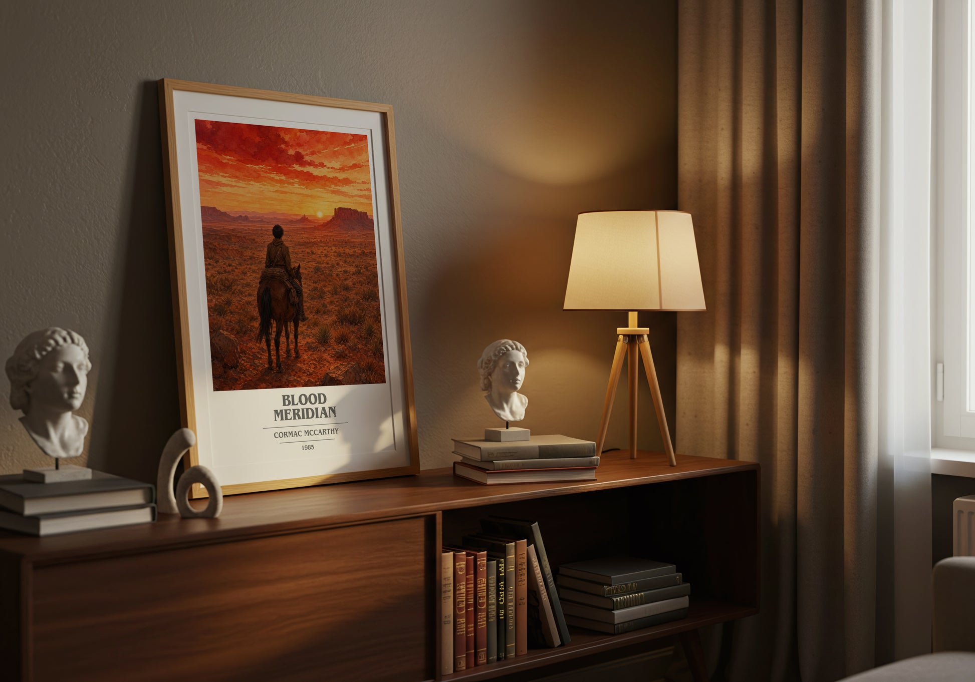 Blood Meridian book cover book poster framed on wall – historical fiction wall art