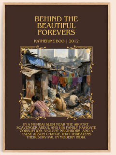Behind the Beautiful Forevers Minimalist Book Poster by Katherine Boo – book poster