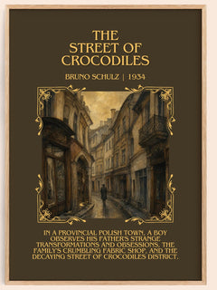 The Street of Crocodiles Minimalist Book Poster by Bruno Schulz – book poster
