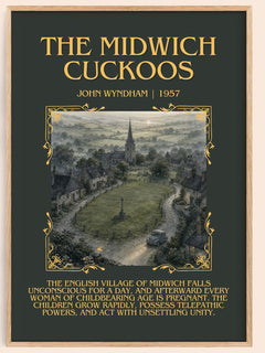 The Midwich Cuckoos Minimalist Book Poster by John Wyndham – book poster