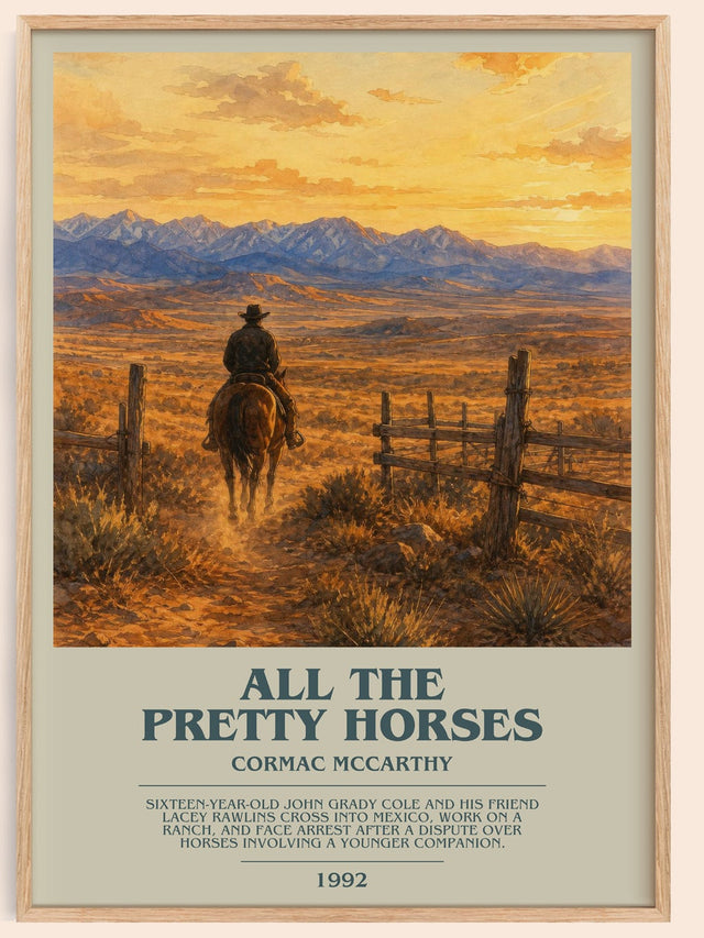 All The Pretty Horses Bookish Wall Art by Cormac Mccarthy