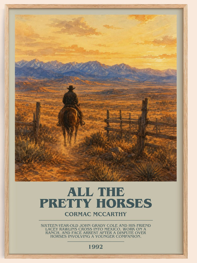 All The Pretty Horses Bookish Wall Art by Cormac Mccarthy