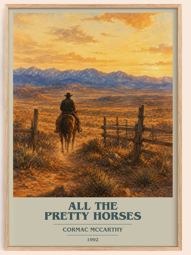 All The Pretty Horses Book Cover Poster by Cormac Mccarthy