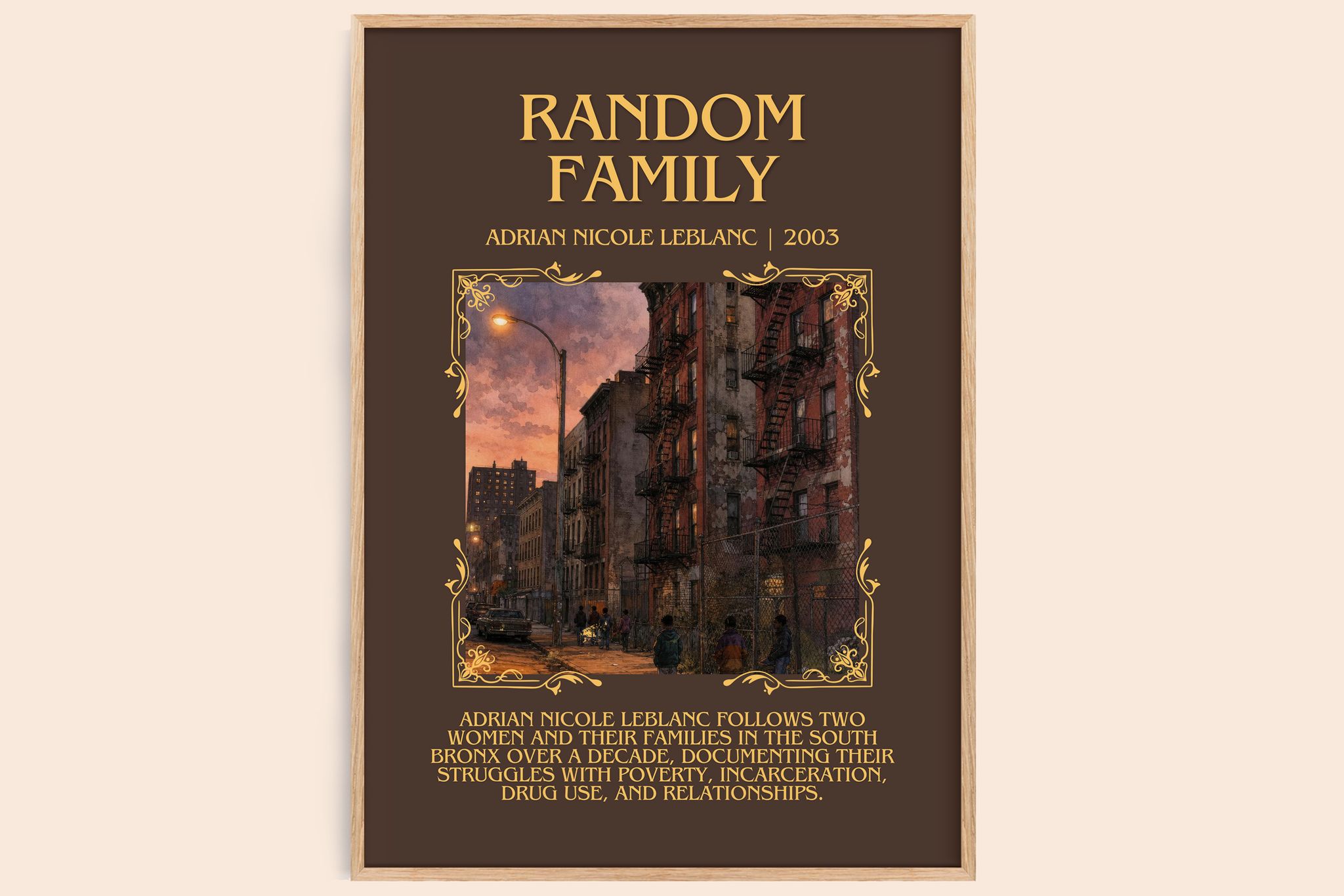 Random Family Minimalist Book Poster by Adrian Nicole LeBlanc