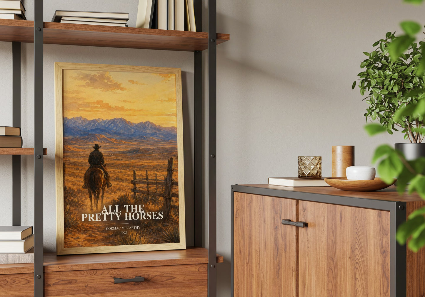 All The Pretty Horses book watercolour illustration paper finish options – matte satin gloss