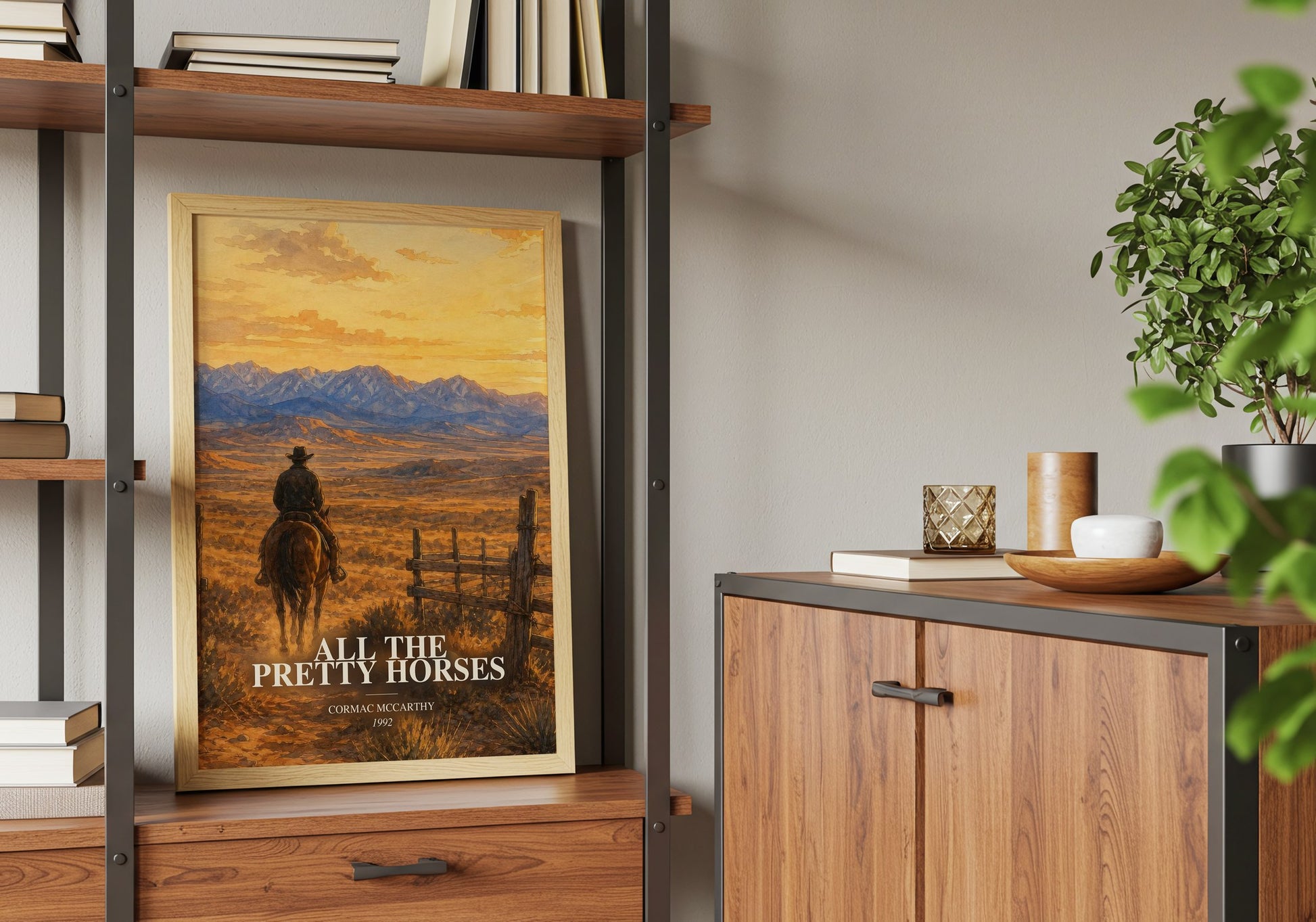 All The Pretty Horses book watercolour illustration paper finish options – matte satin gloss