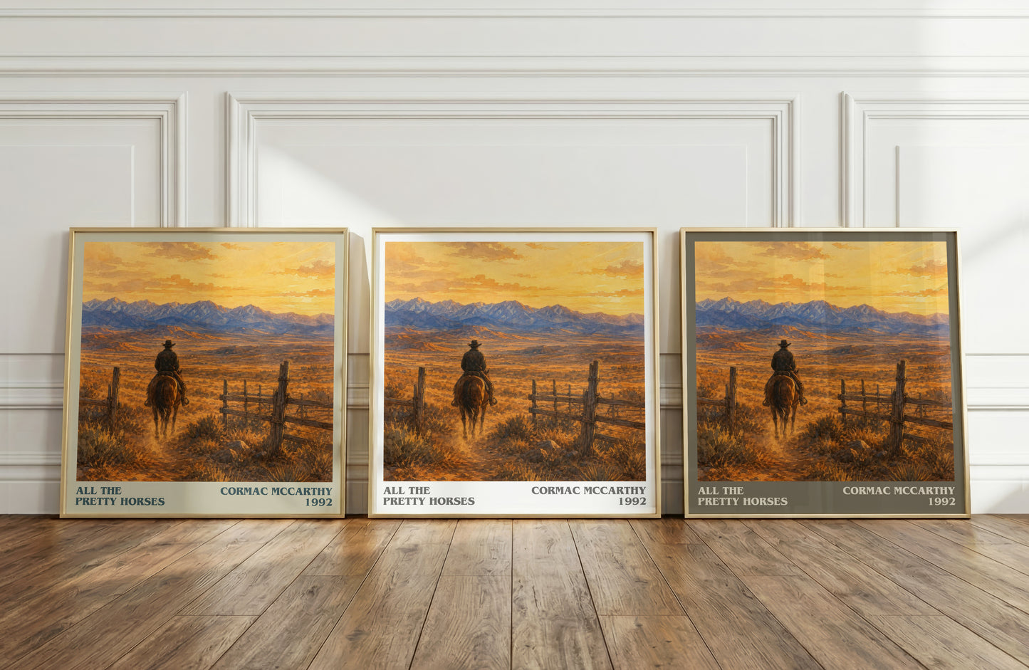 All The Pretty Horses literary art print colour and style options – Cormac Mccarthy book art