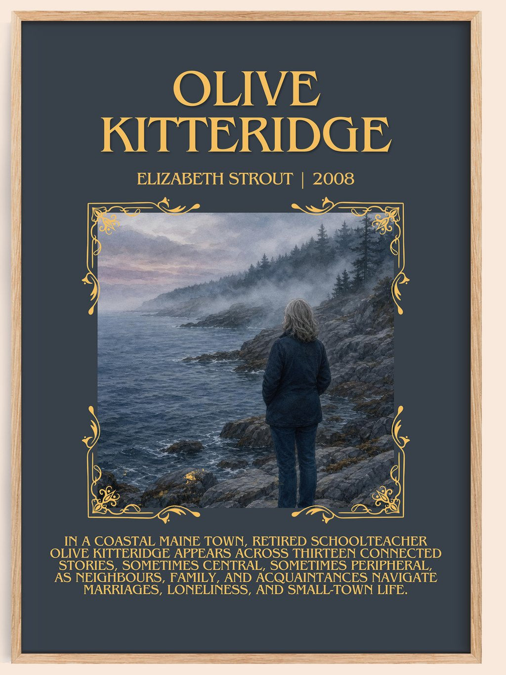 Olive Kitteridge Minimalist Book Poster by Elizabeth Strout – book poster