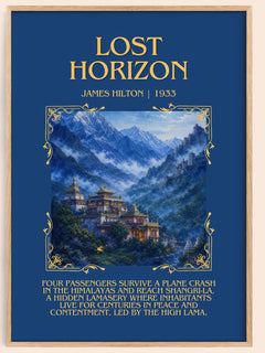 Lost Horizon Minimalist Book Poster by James Hilton – book poster