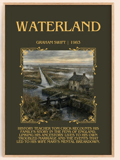 Waterland Minimalist Book Poster by Graham Swift – book poster