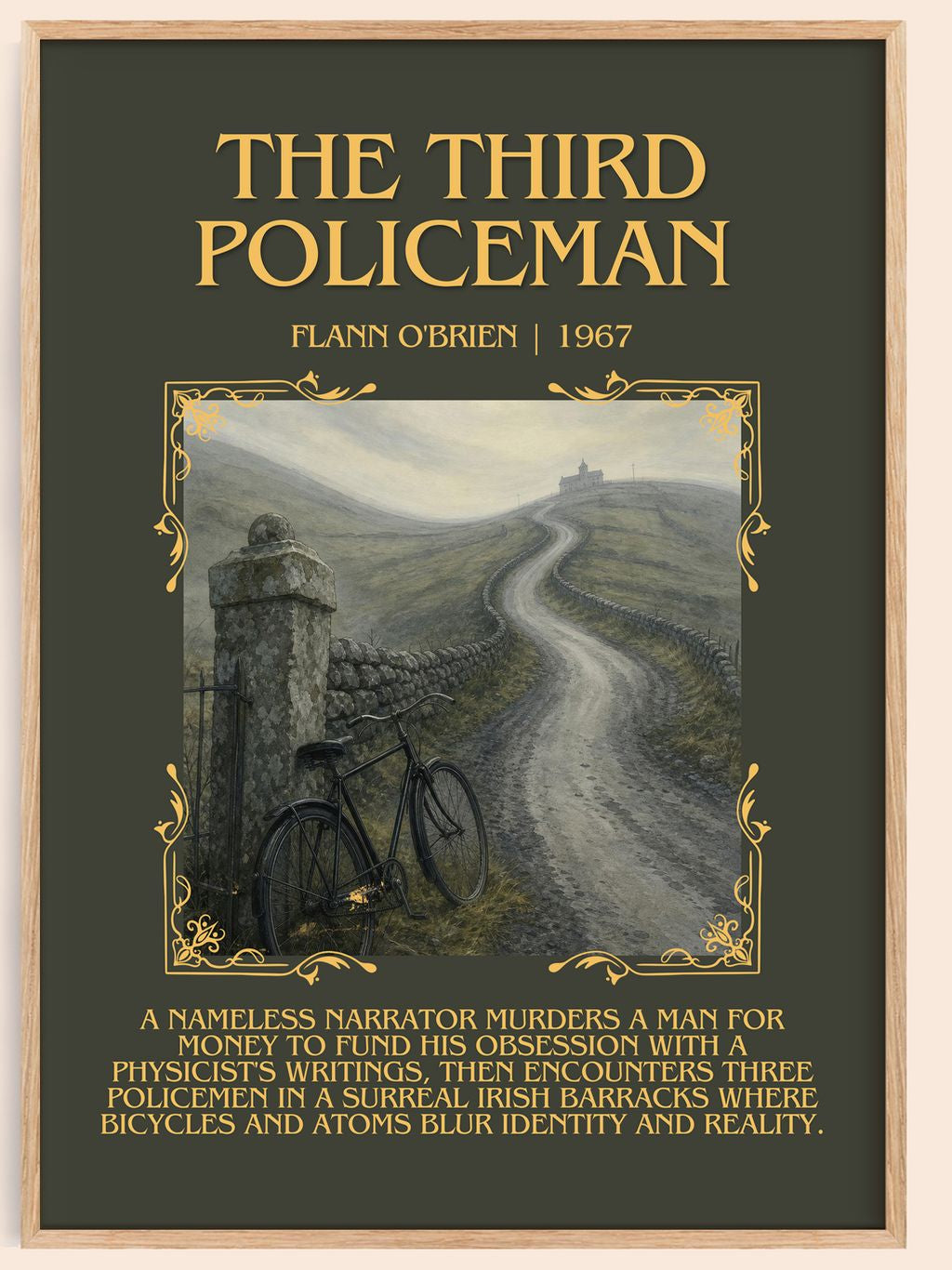 The Third Policeman Minimalist Book Poster by Flann O'Brien – book poster