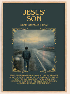 Jesus' Son Minimalist Book Poster by Denis Johnson – book poster