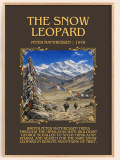 The Snow Leopard Minimalist Book Poster by Peter Matthiessen – book poster