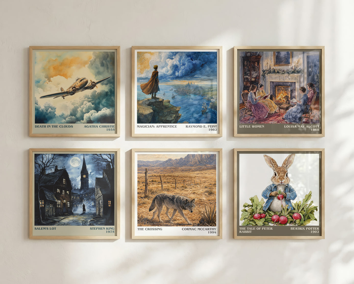 The Crossing literary print framed by window – literary home decor