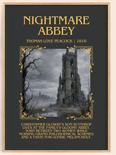 Nightmare Abbey Minimalist Book Poster by Thomas Love Peacock – book poster