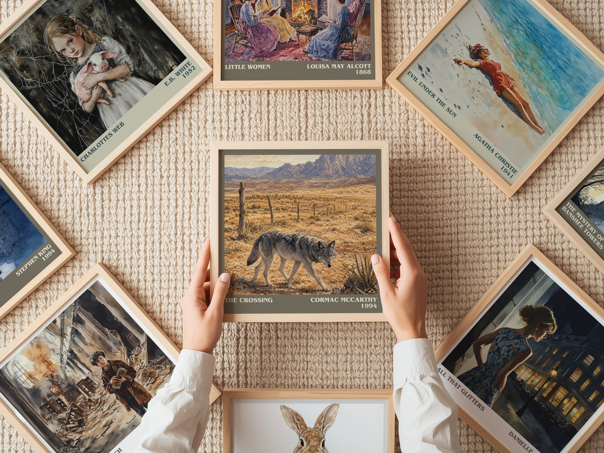 The Crossing literary book poster framed on wall – literary fiction wall art