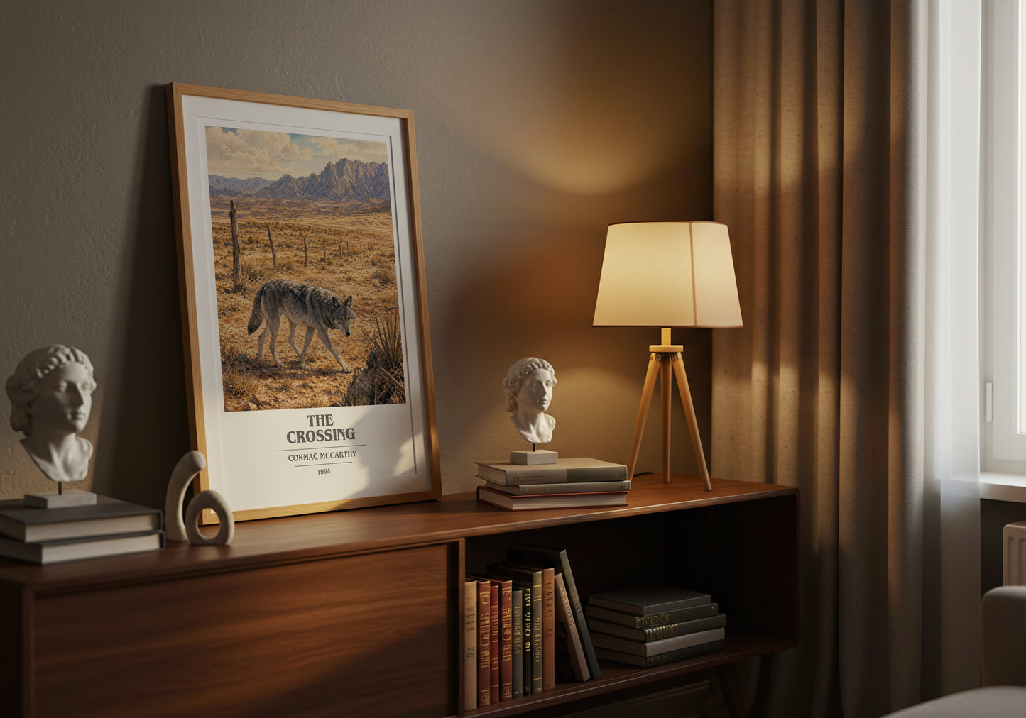 The Crossing book cover book poster framed on wall – literary fiction wall art