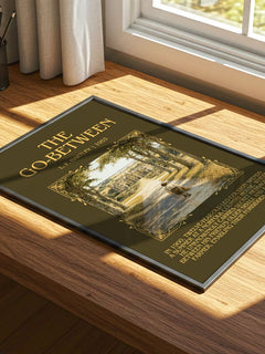 The Go-Between Minimalist Book Poster by L. P. Hartley – print on a sunlit desk