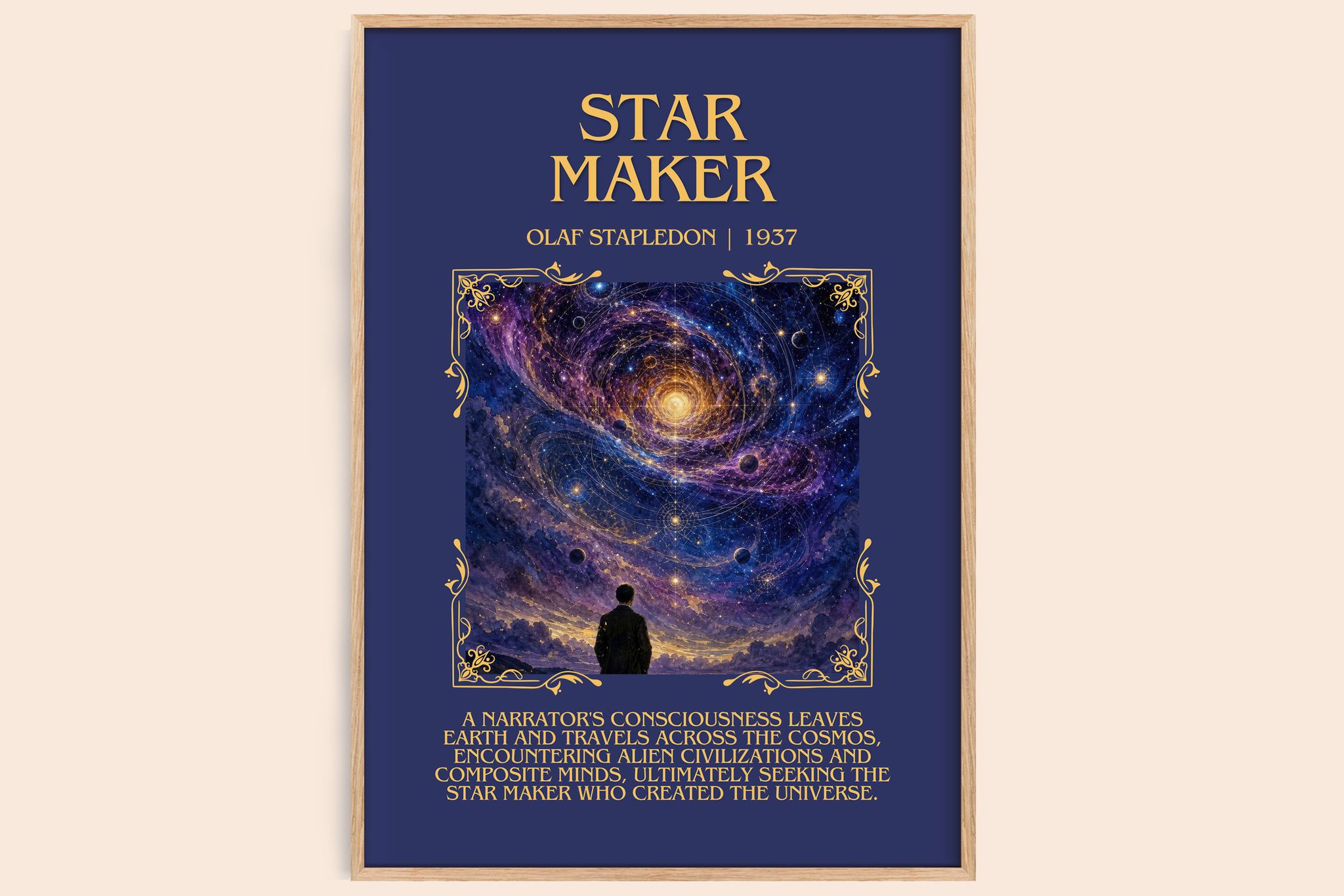 Star Maker Minimalist Book Poster by Olaf Stapledon