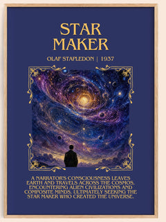 Star Maker Minimalist Book Poster by Olaf Stapledon – book poster