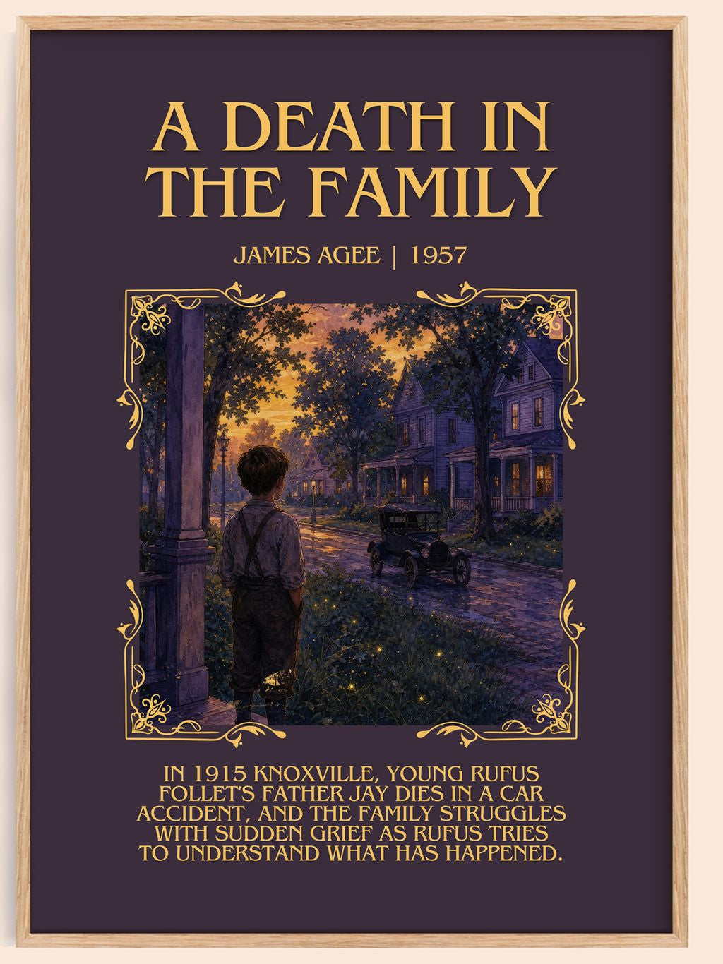 A Death in the Family Minimalist Book Poster by James Agee – book poster