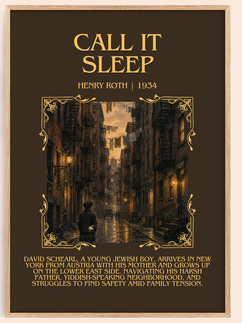 Call It Sleep Minimalist Book Poster by Henry Roth – book poster