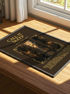 Call It Sleep Minimalist Book Poster by Henry Roth – print on a sunlit desk